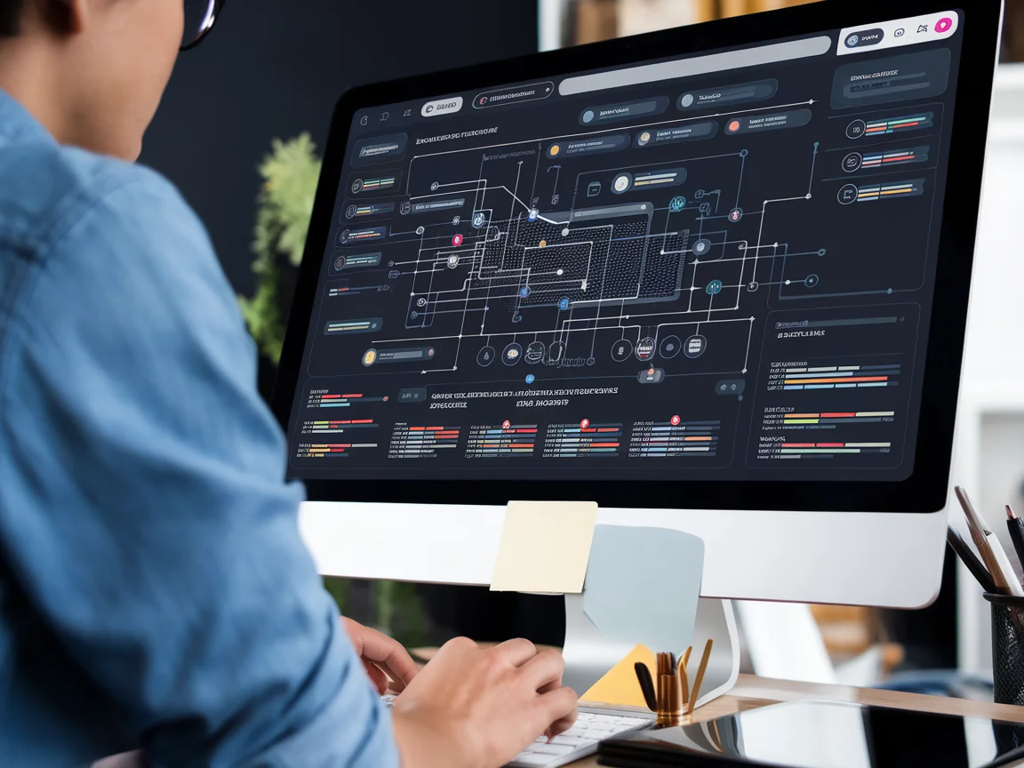 AI Implementation Workshop - Futuristic AI visualization